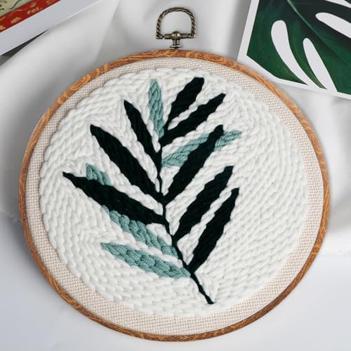 Image of 6 Pieces 8 inch Embroidery Hoop Frame, Imitated Wood Embroidery Display | Cross Stitch Hoop Ring, Round Embroidery Hoops for Art Craft Sewing and Hanging Ornaments