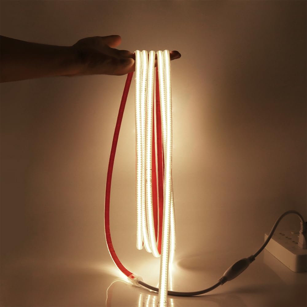 HEGEHE 230V COB LED Streifen, 288LEDs/m Superhell Hohe Dicht