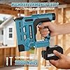 18 Gauge Cordless Nail Gun for Mak-ita 18V Battery, 2 in 1 Brad Nailer & Electric Stapler with 1 * 4.0Ah Battery, 1000 Nails & 1000 Staples for DIY Project, Home Improvement and Woodworking