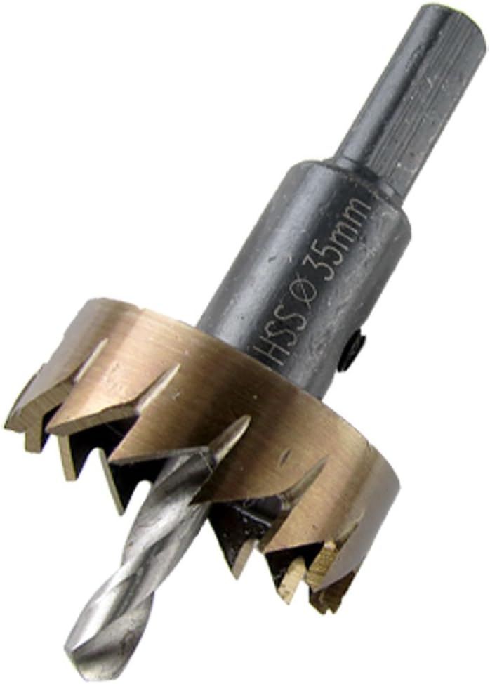 Uxcell 35mm Rake Teeth Metal Hole Saw Twist Drill Bit Hex