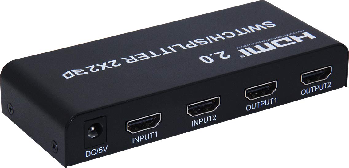 PremiumCord Commutatore HDMI 2 in 2 out, 3D, 1080P, con Telecomando