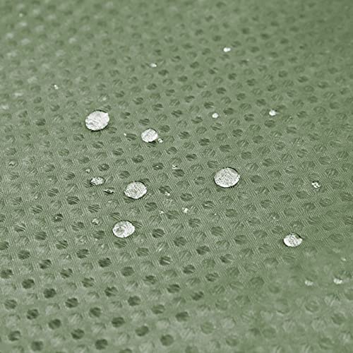 Tititex Ombre Beige Sage Shower Curtain, Lime Green Texture Fabric Gradient Bathroom Decorative Waterproof Curtain 71X71 Inch With 12 Hooks #TOP5