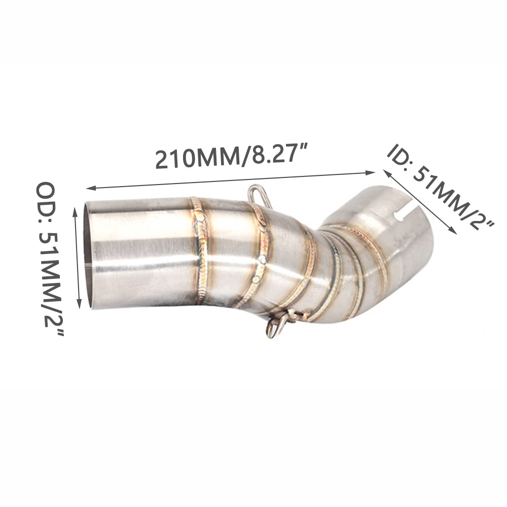 Tubo di scarico moto Riloer 51MM / 2 "Tubo silenziatore di scarico in fibra di carbonio adatto per Ka-wa-saki Z900