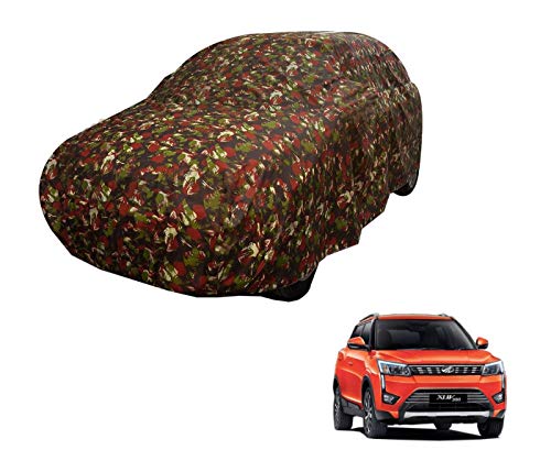 Image of Auto Hub Car Cover Compatible with Mahindra XUV 300 with Weather Proof, Triple Stitched, XUV 300 Car Cover Jungle Look