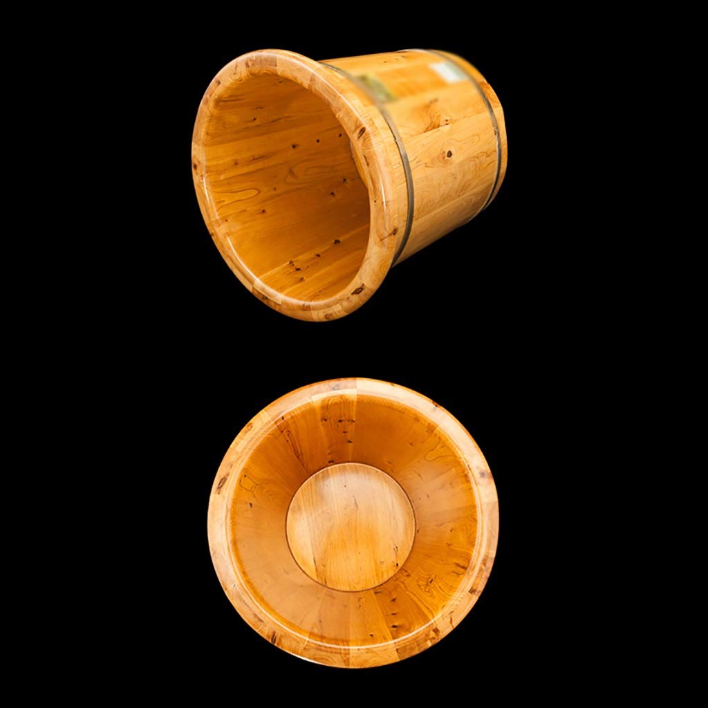 Barile per Piedi,Secchio da Bagno in Legno per Massaggio,Fatto a Mano,Pediluvi Superficie Liscia,Accessori per Il Bagno Anniversario Comfortable Anniversary