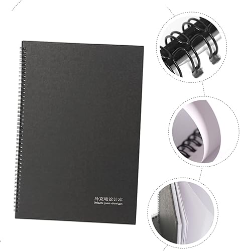 Miniatura 5 de KALLORY Drawing Book Blank Diary Journal Blank Sketch Pad Hardbound Sketchbook Hardcover Spiral Notebook Art Sketch Book Blank Books DIY Painting