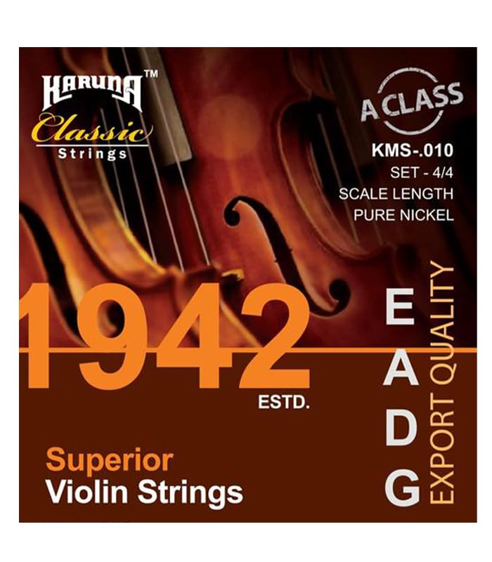 Karuna Superior Violin String Set Universal Full Set (E-A-D-G) Violin Fiddle Strings (Sealed Pouch to Prevent Corrosion)-image-3