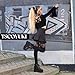 Tscoyuki Goth Platform Boots for Women - Ribbon Lace Up Heart Studded Straps Rave Ankle Boots Round Toe Chunky Wedge Heel Booties w/Bow Size 9