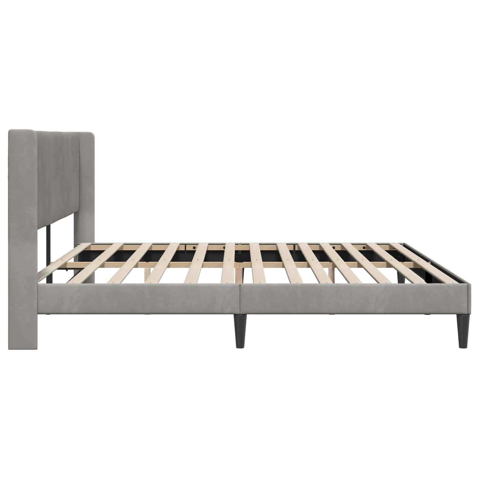 Terciopelo Moderno Dormitorio 200x200 cm Gris Claro