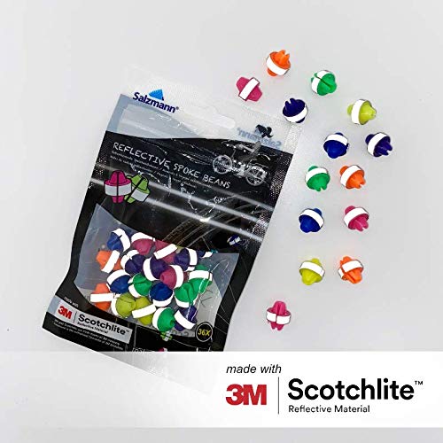 Salzmann 3M Spoke Beads | Reflective And Colorful | Made With 3M Scotchlite | Pack Of 36 #TOP6
