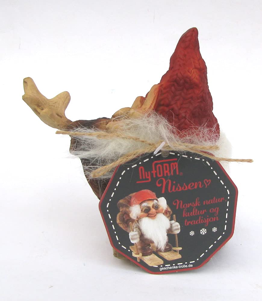 Ny Form Kobold Santa mit Elch, Weihnachtsfigur Norwegen