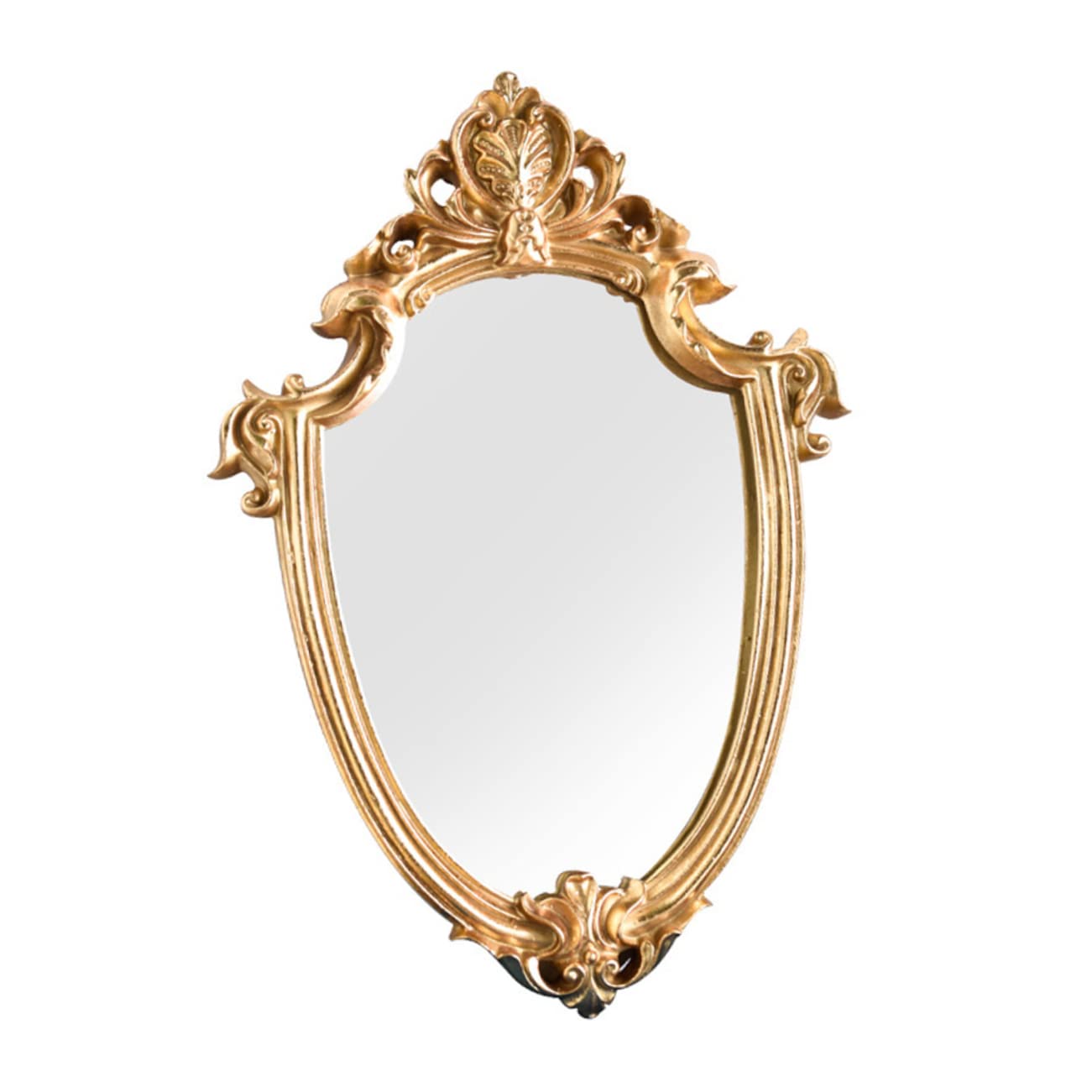 Miroir doré style baroque pour une décoration murale élégante de salon