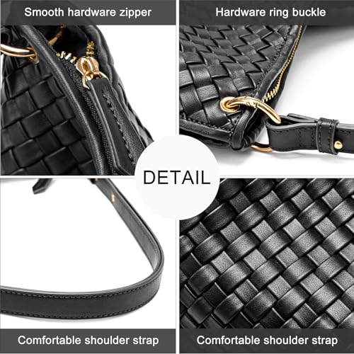 Bolso tejido para mujer pequeño tipo hobo miniatura 6