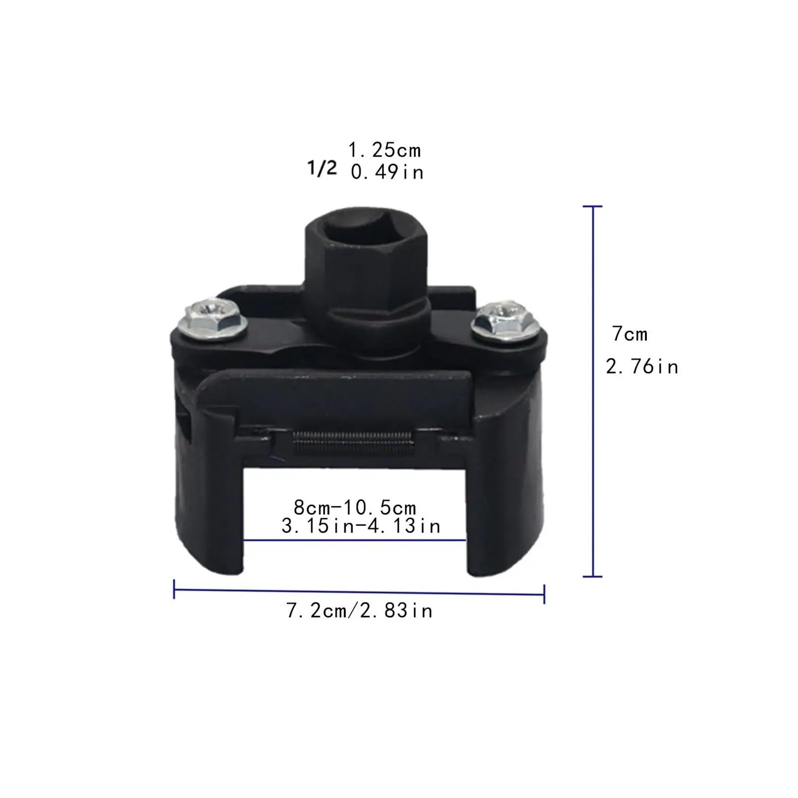 Llave para filtro de aceite Llave de aceite for automóvil que quita la tapa de repuesto de dos mordazas en forma de U(80mm to 105mm)