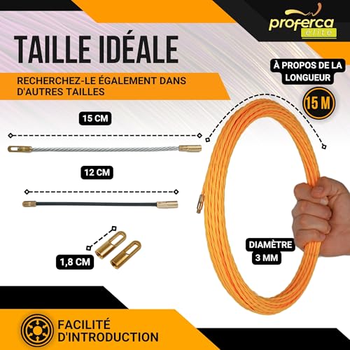 Aiguille tire fil électrique pour débloquer le passage des câbles difficiles