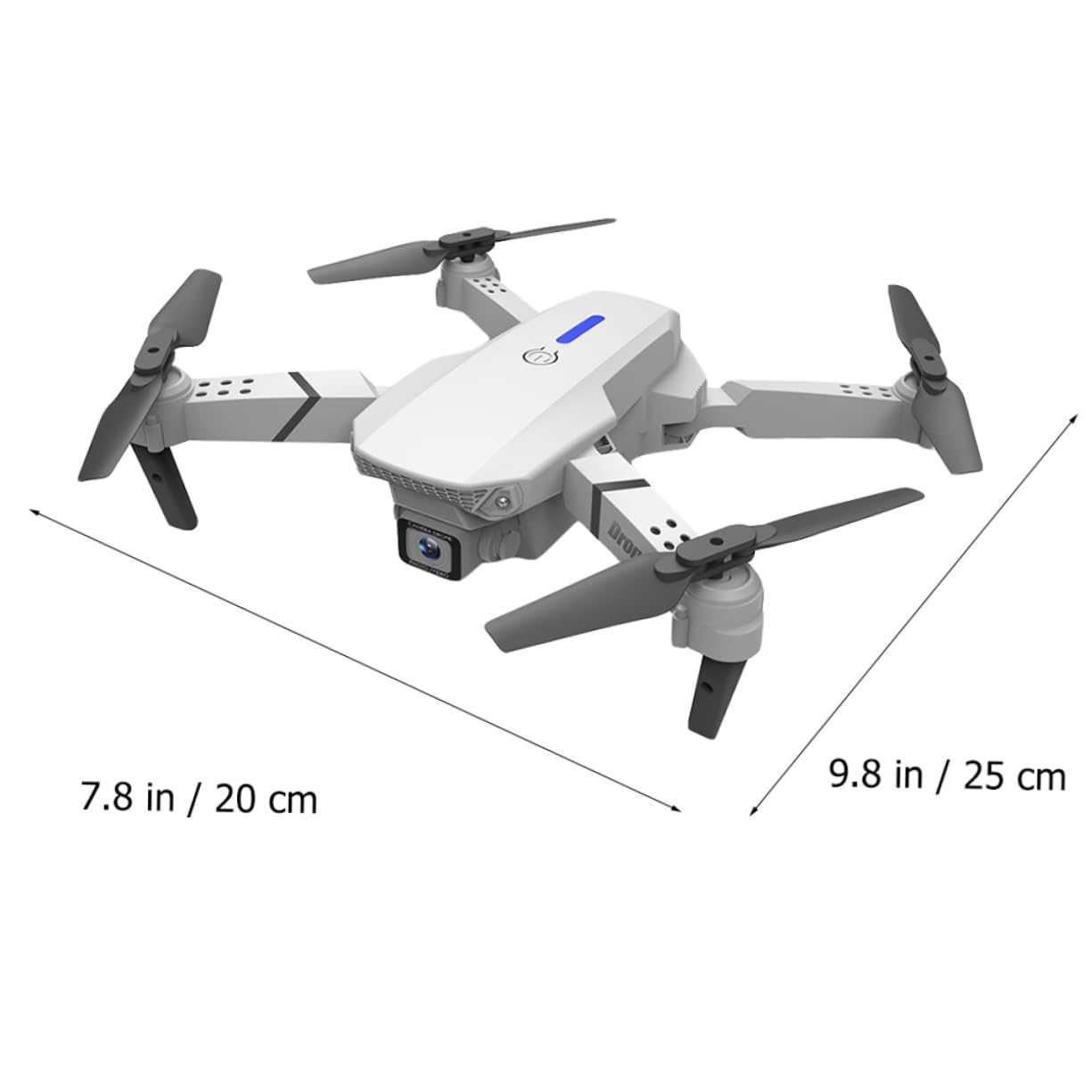 Dron Plegable E525 Doble Cámara 4k y Cuadricóptero | Transmisión en Real, Vuelo Estable, Blanco, Plástico, Batería Lipo 3.7v 1800mah