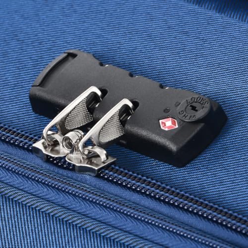 Blue Polyester Softside Expandable Luggage Set - TSA Lock, Spinner Wheels, Easy Access Design3
