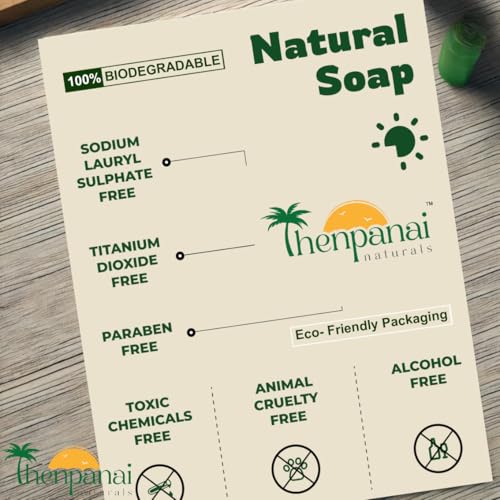 Image of Handmade Soaps Combo - Shikakai Shampoo Bar, Coconut Oil Ylang Ylang & Neem Tulsi Basil Soaps | Herbal Bathing & Hair Care Bars | Gentle Cleansing, Anti-Acne | Pack of 3 (105g each)