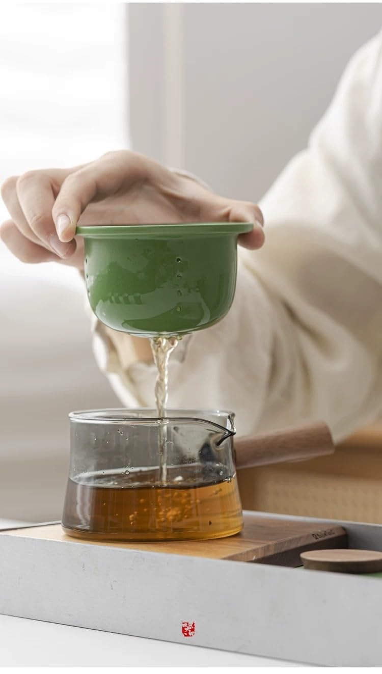 Zestaw Szklanych Czajników O Pojemności 200 Ml | Odporny na wysoką temperaturę zaparzacz do herbaty w stylu chińskim, do herbaty gorącej i mrożonej(Teapot Set)