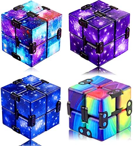 Infinity Cubes Fidget Toys, Galaxy Fidget Cubes Stress and Anxiety Relief Toys, Toy Relaxing Hand-Held for Adults for ADD/ADHD/OCD (Starry Sky)