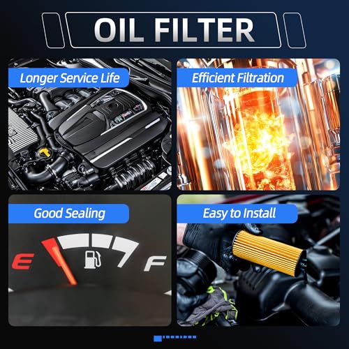 Image of 3-Pack 15208AA170 Oil Filter with Crush Gaskets, Fits for Subaru WRX 2015-2024, Fits for Subaru BRZ 2022-2024, 1.6L, 803916010