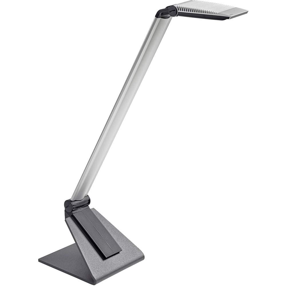 MAUL Lampka biurkowa LED MAULsolaris srebrna aluminiowa do biura