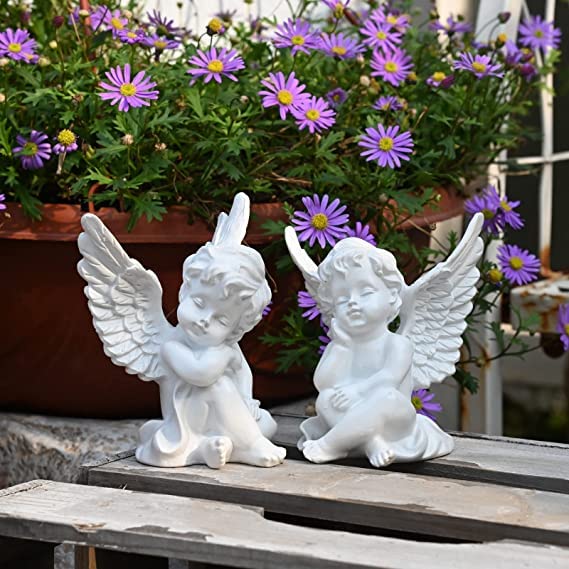 ABOOFAN Statua Di Angelo in Resina Classica Decorazione Per