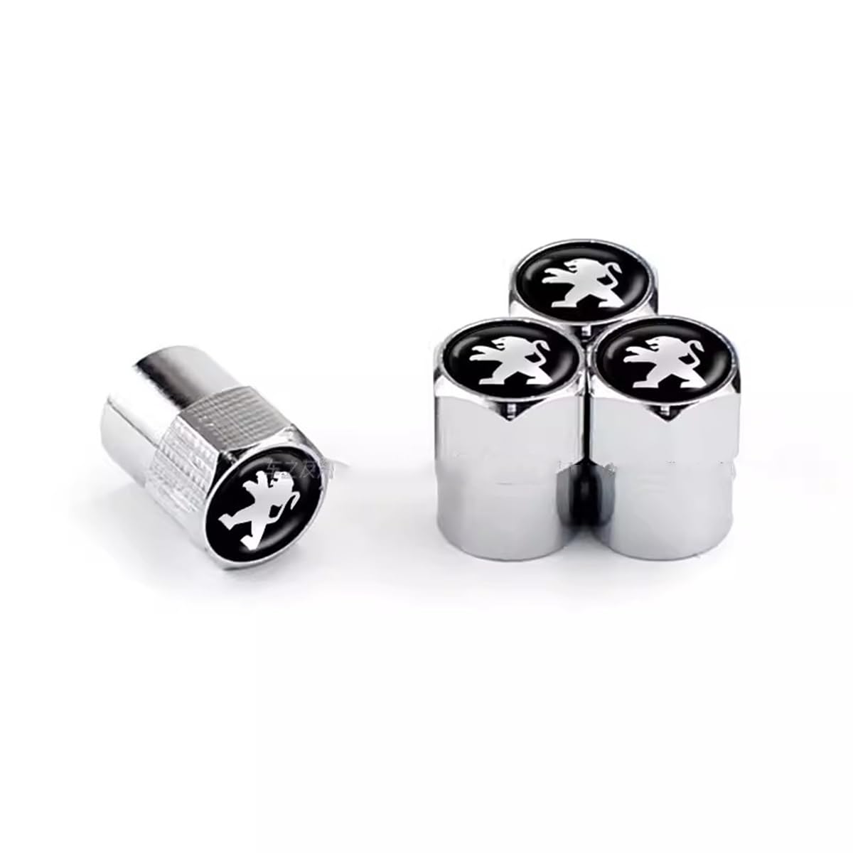 LCRAKON Couvre-Bouchons De Valve De Voiture Pour Peugeot 206 308 5008 108 208 3008 508 408 GT Logo, Métal 4 Pièces