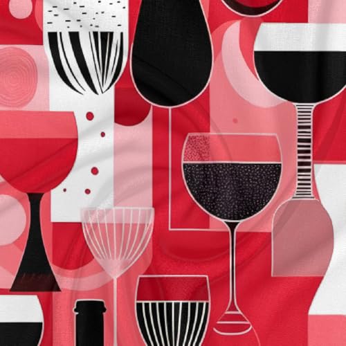 YPPAHHHH Abstract Red Wine Glass Silk Scarf for Women Girls Hair Head Silk Scarf Square Purse Satin Scarves Bandana Wraps3