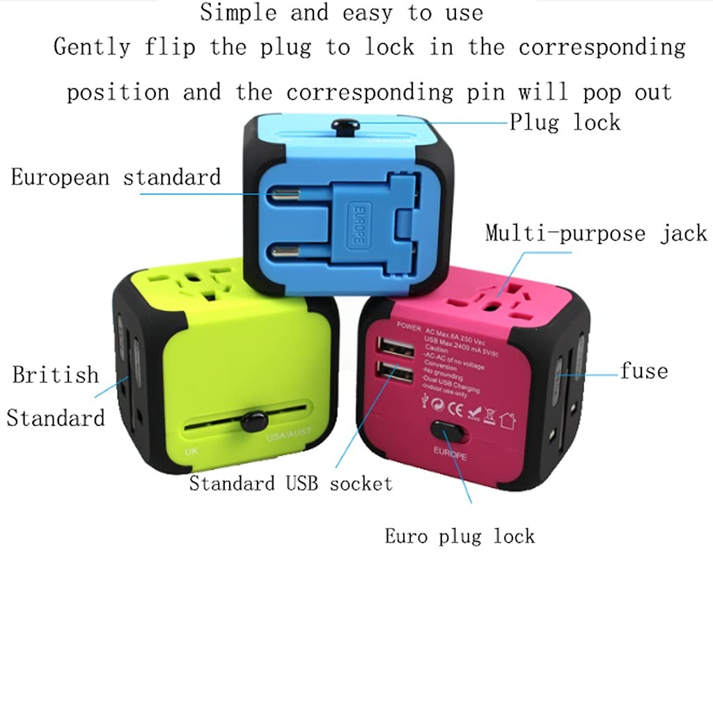 Gniazdo międzynarodowe przetwornice International Plug Converter, Gniazdo Travel Travel Carger, Międzynarodowa ładowarka AC. Adapter wtyczki z 2 Usb. adapter wtyczki zasilania