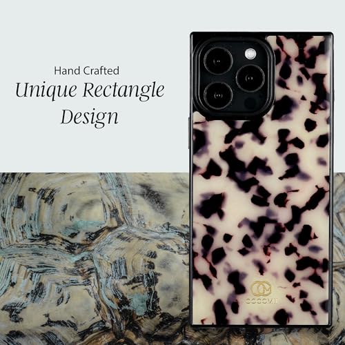 Image of COCOMII Rectangle for iPhone 15 Pro Case, Ivory Tortoiseshell