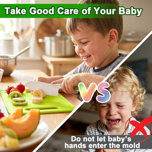 ITClosud 6-teiliges Kindermesserset, Montessori-Messer wie Schälmesser, Schneidebrett und Schälmesser, Geeignet für Kinder ab 2 Jahren zum Spielen und zur Eltern-Kind-Interaktion (6)