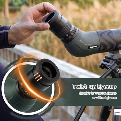 SVBONY SA401 APO Angled Spotting Scopes, 25-75x100 Dual ED Spotter Scope, IPX7 Waterproof Spotting Scope with 1.25 Inch Detachable Eyepiece, Compatible with SC001 Camera for Bird Watching by SVBONY - Image 6
