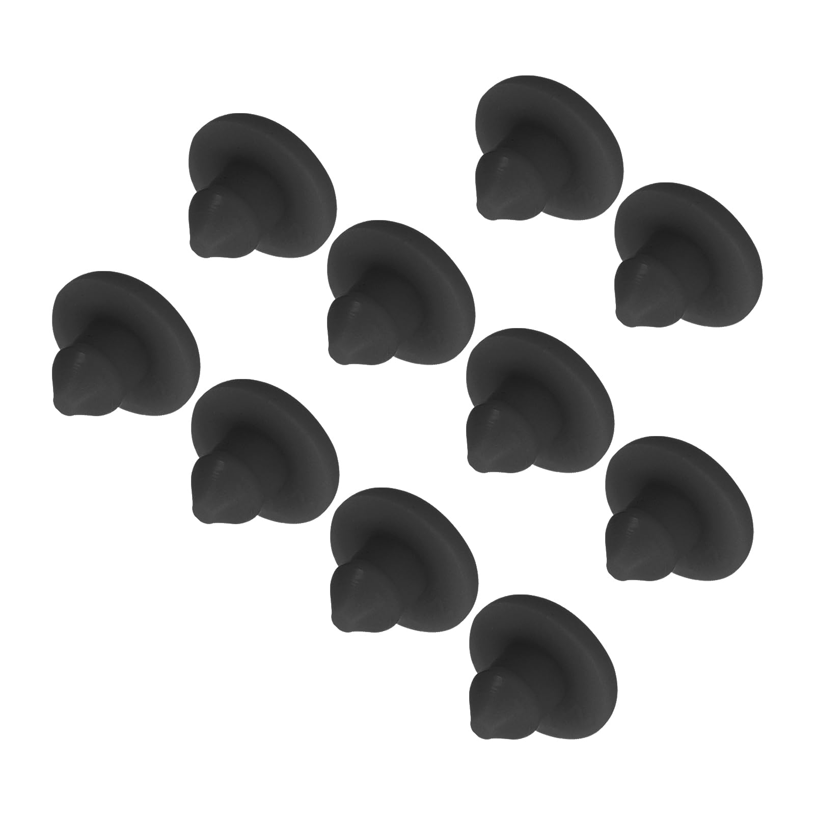 MECCANIXITY 10pcs Silicone Snap in Locking Hole Plugs,2.5mm/0.1 Inch Mounting Diameter Narrow Groove Width 1.5mm Panel Seal Cover Round for Kitchen