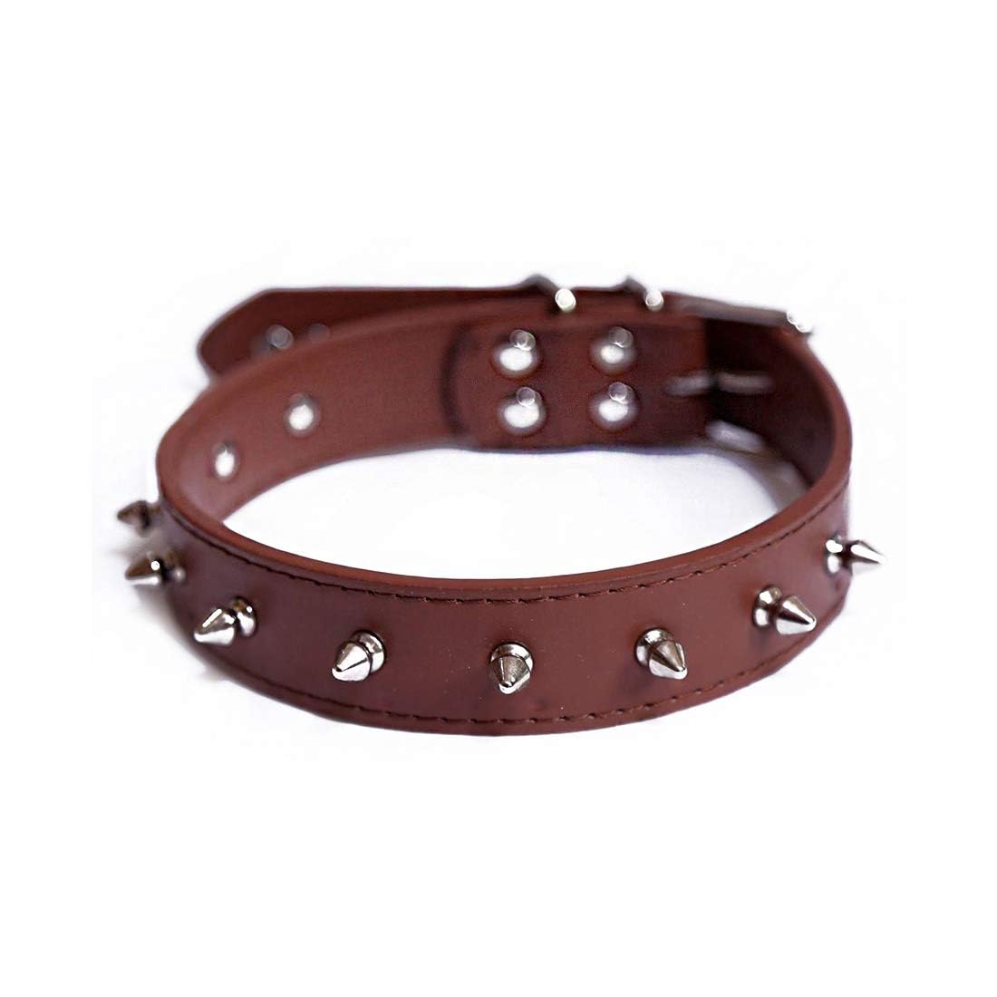 Pet World Spike Dog Collar Brown Colored (B07V95P1CJ) Amazon Price History, Amazon Price Tracker