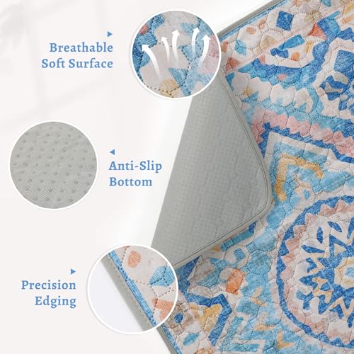Image of NOYAL Bohemian Washable Dog Pee Pads - Super Absorbent Reusable Puppy Training Pads with Stylish Prints | 100% Waterproof, Leak-Proof & Non-Slip Pet Housebreaking Pads for Indoor 2 Packs