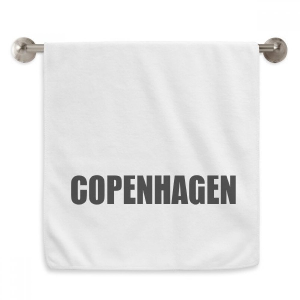 Serviette débarbouillette Copenhague Danemark blanche linge toilette 13x29