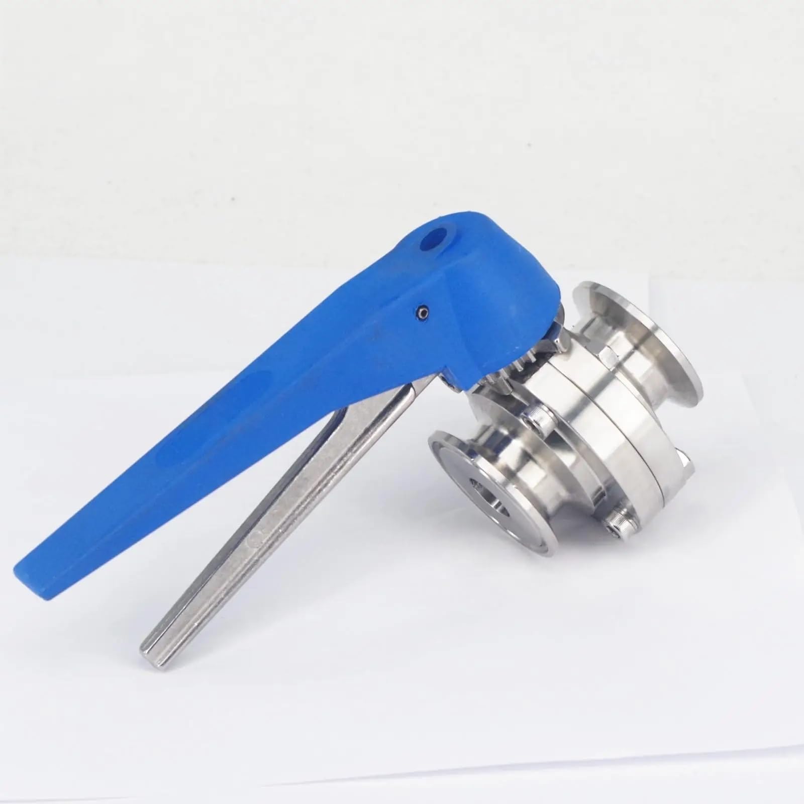 3/4 "19mm SS304 Acero Inoxidable Sanitario Tri Abrazadera de trébol válvula Mariposa Cerveza