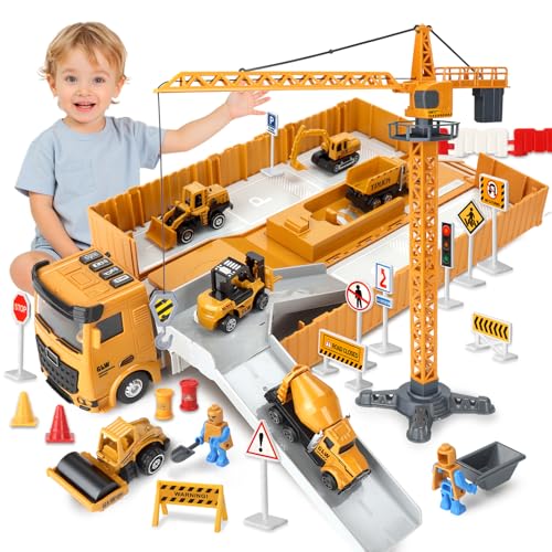 UCAMP Construcción Camión Vehículos,Vehículos de Construcción,Vehículos Construcción Grandes,Transportador de Coches Juguetes Niños,Camiones Grandes de Juguete para Niños 3 4 5 6 7 8+ Años UCAMP Construcción Camión Vehículos,Vehículos de Construcción,Vehículos Construcción Grandes,Transportador de Coches Juguetes Niños,Camiones Grandes de Juguete para Niños 3 4 5 6 7 8+ Años