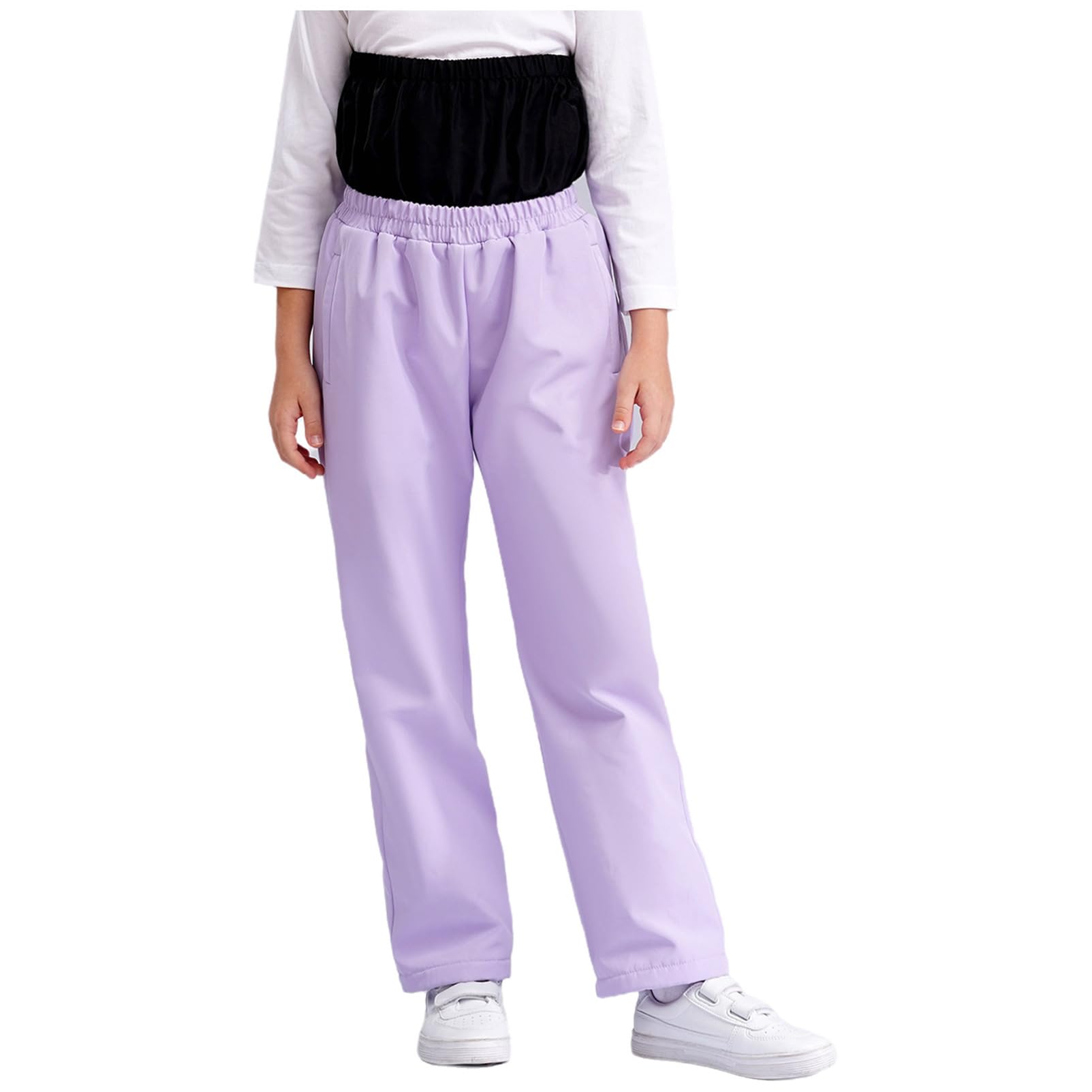CHICTRY Pantalon Ski Enfant Fille Polaire Chaud Pantalon Thermique d'hiver Coupe-Vent Pantalon Softshell Combinaison de Neige