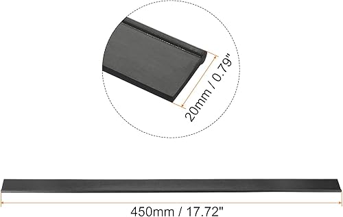 Miniatura 2 de MECCANIXITY Goma de repuesto para ventana, vidrio, puertas de ducha, pared de azulejos, 17.72 pulgadas, color negro, paquete de 4