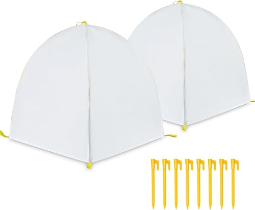 Cubiertas para plantas contra la congelación, protector y cubierta de plantas, cubiertas de nieve y heladas de invierno con estacas, tienda de