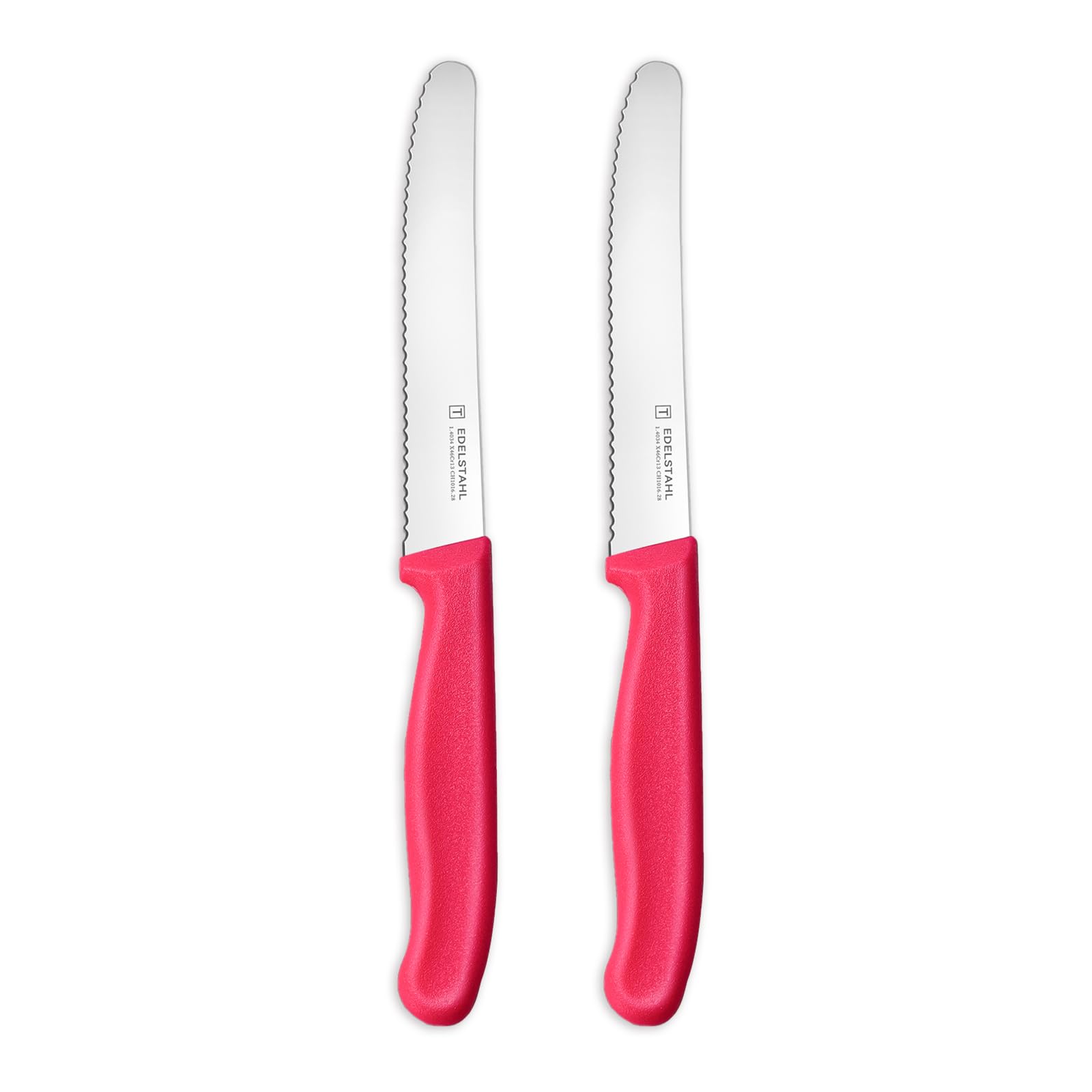 targzier Tomato Knife,Serrated Kitchen Knives&Fruit Knives,Stainless Steel Utility Knifes,Sharp Knife,Wavy Edge Tomato Knives Set,Small Vegetable Knifes,Set of 2,Pink
