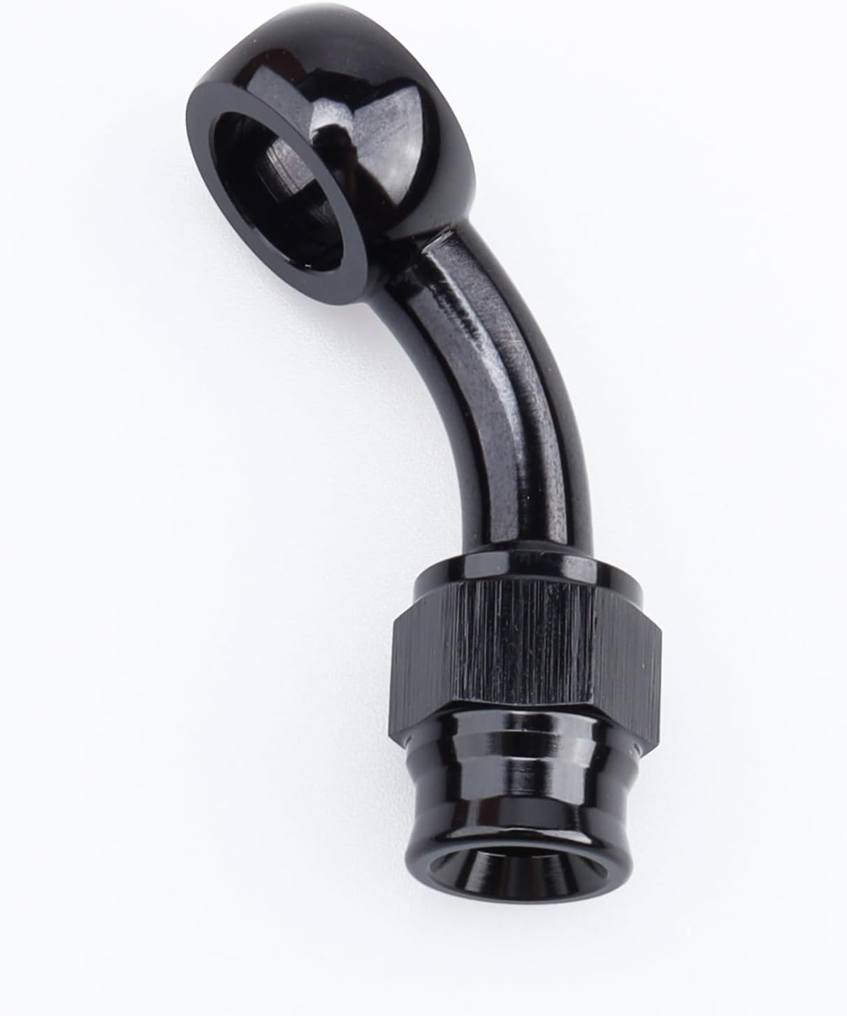 AC PERFORMANCE Aluminum Brake Fitting 45 Degree Banjo Eye Hole Diameter 10.2mm to -3 AN PTFE Hose End for Braided Brake Hose With Olive, Black