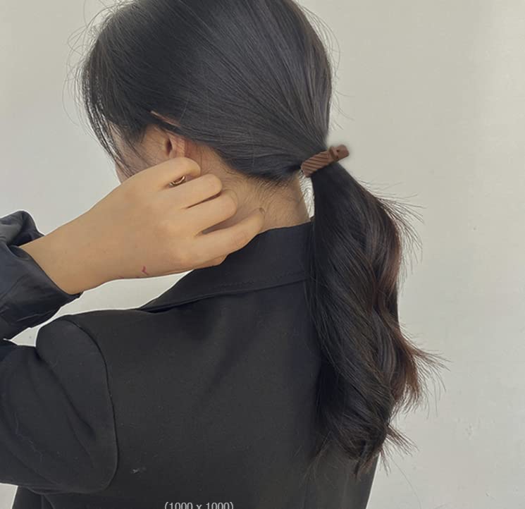 Miniatura 6 de 2 pinzas para el pelo de cola de caballo alta, con hebilla de cola de caballo mate, pinzas para el cabello redondas, dentadas pequeñas, mate,