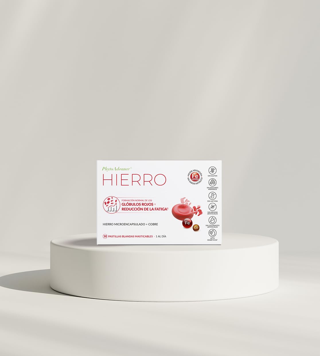 AlchemLife - PhytoAdvance Hierro | Formación de Glóbulos Rojos y Energía | 30 Pastillas Blandas Masticables | Reduce Cansancio y Fatiga | Tecnología Lipofer de Alta Absorción | Sin Sabor Metálico