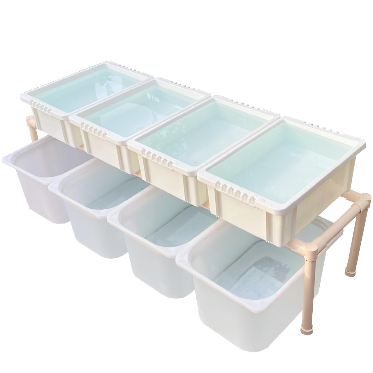 Amazon | おひさまめだか メダカ飼育ラック (白, 1段8個置き) NVBOX13  