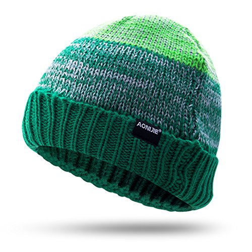 Lovtour Winter Sports Hat Warm Knit Outdoors Cap Unisex Hiking Bicycling Running Cycling Camping Fitness Woolen Knit Hat (Olive)