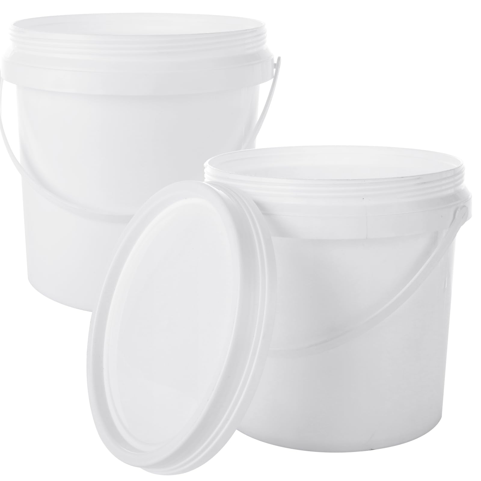 Pots de peinture vides de 1,2 l AKOLAFE avec couvercle hermétique et poignée ultra résistante