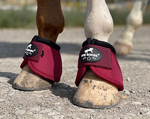Image of 2520D Horse Bell Boots No-Turn Horse Bell Boots, Equine Ballistic Hoof Overreach Bell Boot, Pair